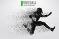 Silhouette of a football player. Vector illustration