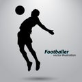 Silhouette of a football player