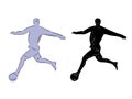 Silhouette football player