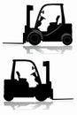 Silhouette of a forklift. vector drawing