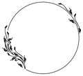 Silhouette frame in art nouveau style Royalty Free Stock Photo