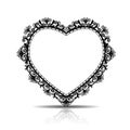 Silhouette frame in the shape of heart for picture or photo Royalty Free Stock Photo