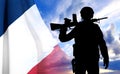 Silhouette of French soldier