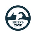 Silhouette of Friend zone symbol