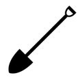 Silhouette of garden shovel Royalty Free Stock Photo