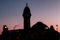 Silhouette of the Gare de Limoges a night Royalty Free Stock Photo