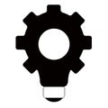 Gear lightbulb silhouette