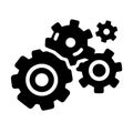 silhouette gears icons set black Vector illustration.