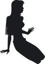 Silhouette of the girl