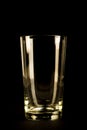 Silhouette of a glass on a black background Royalty Free Stock Photo