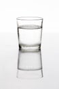 Silhouette of a glass of cold water Royalty Free Stock Photo