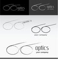 Silhouette glasses icon vector illustration. Logo Optics Shop Royalty Free Stock Photo