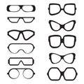 Silhouette glasses. Plastic frame for fashionable and stylish accessories to protect from sunlight. Royalty Free Stock Photo