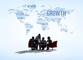 Silhouette Global Business Meeting Concept Royalty Free Stock Photo