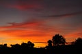 Silhouette golden sunset so dramatic view