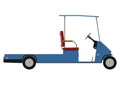 Silhouette of golf cart. Royalty Free Stock Photo