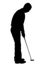 Silhouette Golfer Royalty Free Stock Photo