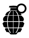 Silhouette grenade war, militarty Royalty Free Stock Photo