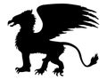 Silhouette of griffin