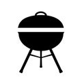 Silhouette grill icon - for stock