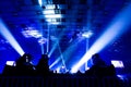 Silhouette of a group of cameramen broadcasting an event