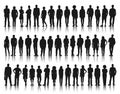 Silhouette Group of People Standing Royalty Free Stock Photo