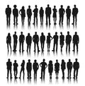 Silhouette Group of People Standing Concept Royalty Free Stock Photo