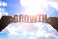 Silhouette of growth word