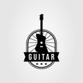 silhouette guitar or bass for music logo vector illustration design Royalty Free Stock Photo