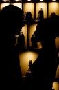 Silhouette of the guy and the girl