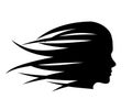 Silhouette hair girl, salon logo sign Ã¢â¬â for stock