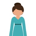 silhouette half body woman in dress without face Royalty Free Stock Photo