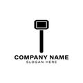 silhouette hammer logo Ideas. Inspiration logo design. Template Vector Illustration. Isolated On White Background Royalty Free Stock Photo