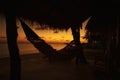 Silhouette of hammock