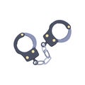 silhouette handcuffs cartoon vector illustration