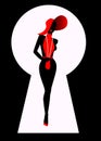 Silhouette of the harmonous woman Royalty Free Stock Photo