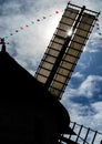 Silhouette of the Hauville windmill (France, Normandy)