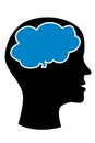 Head Thought cold Blue Brain Royalty Free Stock Photo