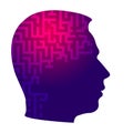 Silhouette head man psychology symbol01 Royalty Free Stock Photo