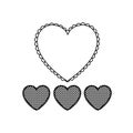 silhouette hearts design background icon