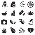 Silhouette Herb icons