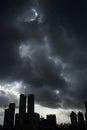 Dark dramatic monsoon clouds in the sky Royalty Free Stock Photo