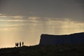 Silhouette Hikers on mountain