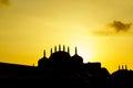 Silhouette of hindu temple at nahargarh Jaipur