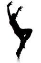 Silhouette of Hip Hop Dancer Royalty Free Stock Photo