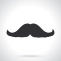 Silhouette of hipsters mustache