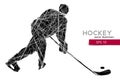 silhouette of a hockey player.