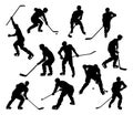 Silhouette Hockey Players