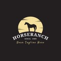 Horse ranch vintage vector logo template