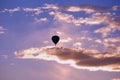 Silhouette of hot air balloon